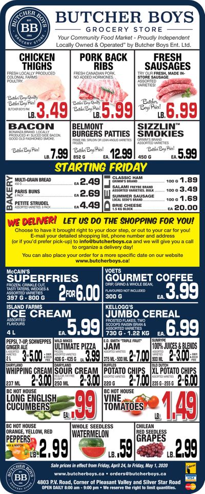Butcher Boys Grocery Store Flyer April 24 to May 1