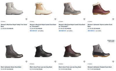 Sperry Canada Sale: Save Up to 60% OFF Boots, Boat Shoes, Sneakers & More