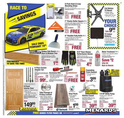 Menards (MN, ND) Weekly Ad Flyer Specials February 8 to February 18, 2023