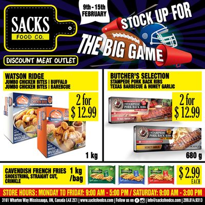 Sacks Food Co. Flyer February 9 to 15