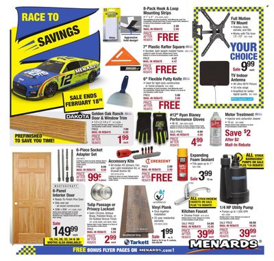 Menards (IA, IL) Weekly Ad Flyer Specials February 8 to February 18, 2023