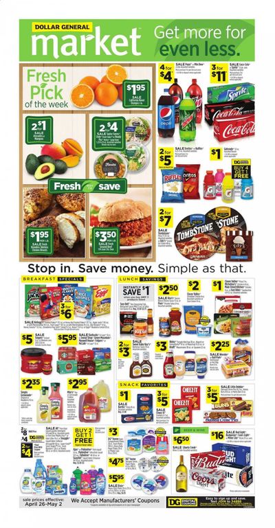 Dollar General Weekly Ad & Flyer April 26 to May 2