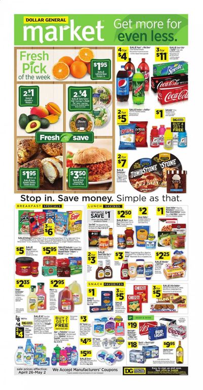 Dollar General Weekly Ad & Flyer April 26 to May 2