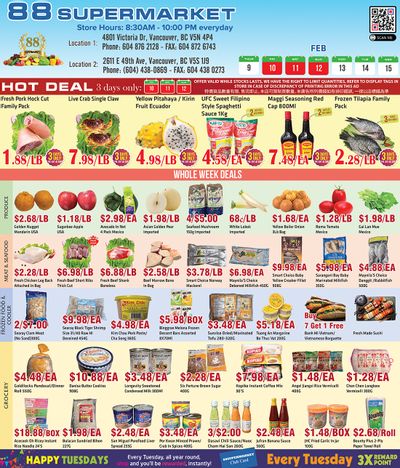 88 Supermarket Flyer February 9 to 15