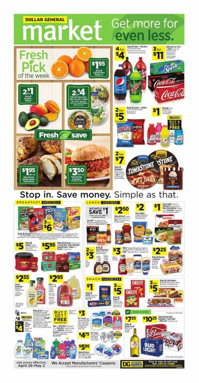 Dollar General Weekly Ad & Flyer April 26 to May 2