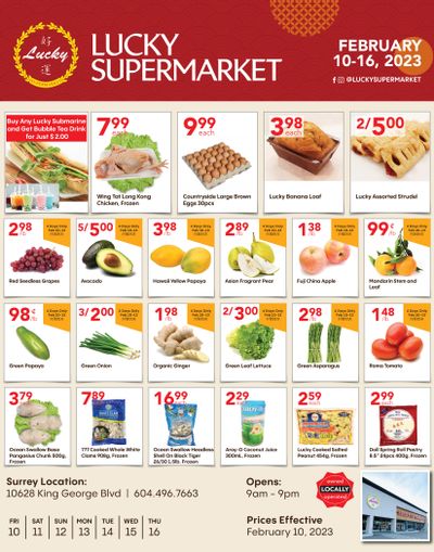 Lucky Supermarket (Surrey) Flyer February 10 to 16