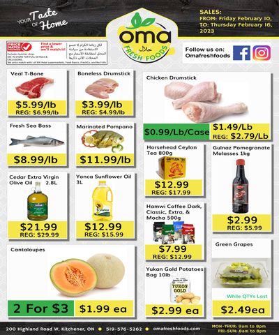 Oma Fresh Foods Flyer February 10 to 16
