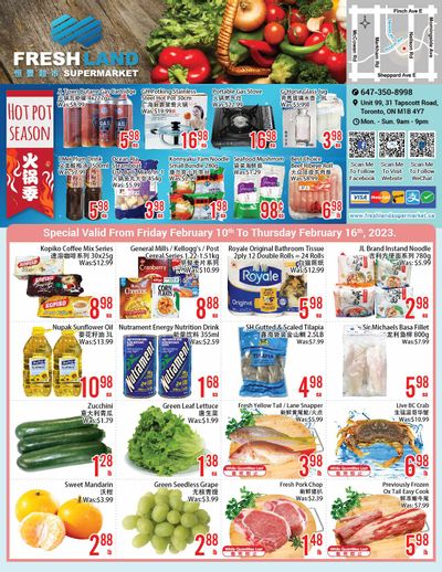 FreshLand Supermarket Flyer February 10 to 16