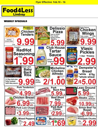 Food 4 Less (Lindsay) Flyer February 10 to 16