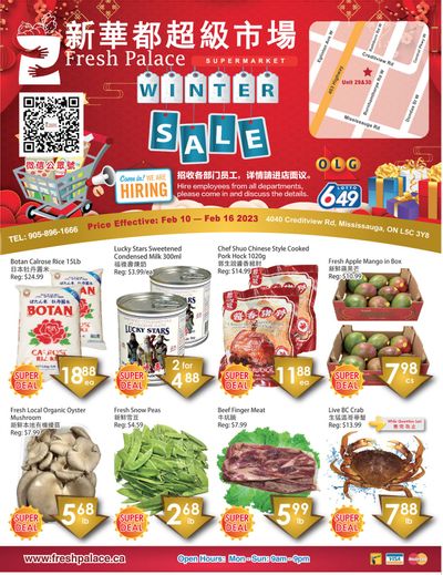 Fresh Palace Supermarket Flyer February 10 to 16