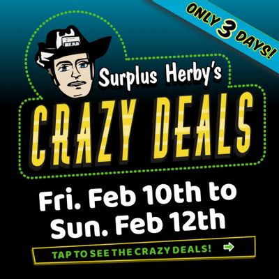 Surplus Herby's Flyer February 10 to 12