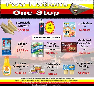 Two Nations One Stop Flyer February 10 to 16