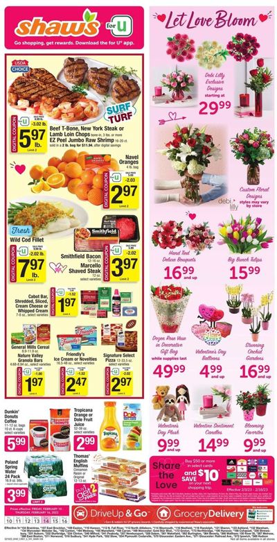 Shaw’s (MA, ME, NH, RI, VT) Weekly Ad Flyer Specials February 10 to February 16, 2023