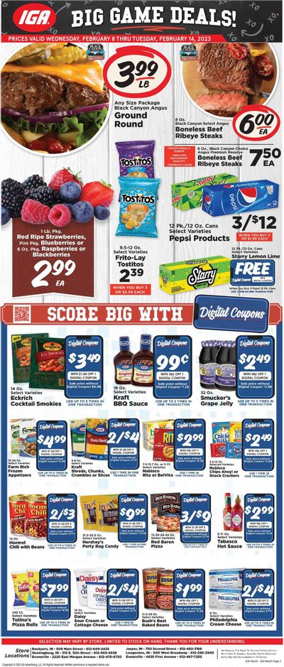IGA (IN) Weekly Ad Flyer Specials February 8 to February 14, 2023