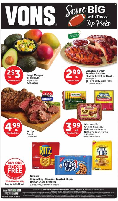 Vons (CA) Weekly Ad Flyer Specials February 8 to February 14, 2023