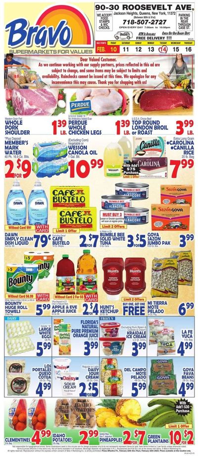 Bravo Supermarkets Weekly Ad Flyer Specials February 10 to February 16, 2023