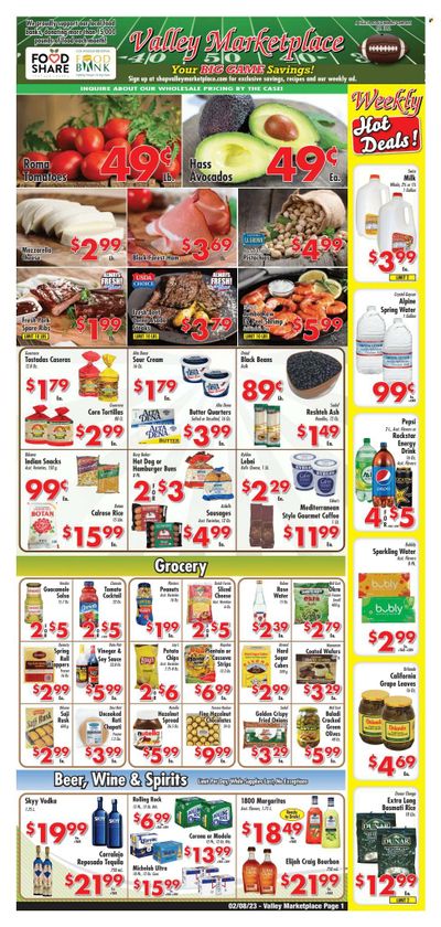 Valley Marketplace (CA) Weekly Ad Flyer Specials February 8 to February 14, 2023