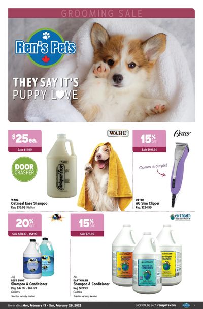Ren's Pets Grooming Sale Flyer February 13 to 26