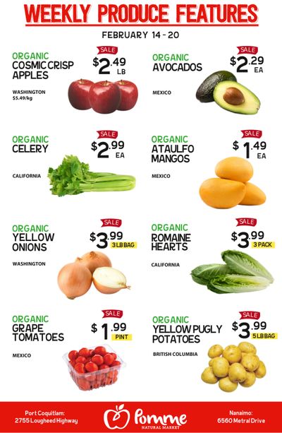 Pomme Natural Market Weekly Produce Flyer February 14 to 20