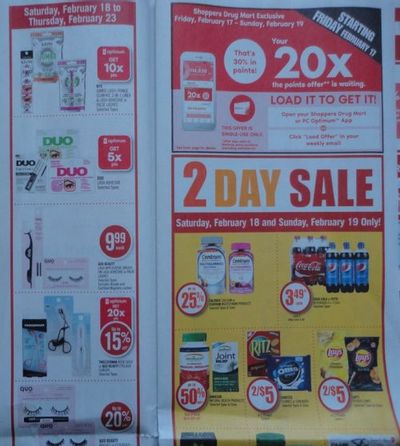 Shoppers Drug Mart Canada Flyer Sneak Peek: 20x The PC Optimum Points Loadable Offer February 17th – 19th