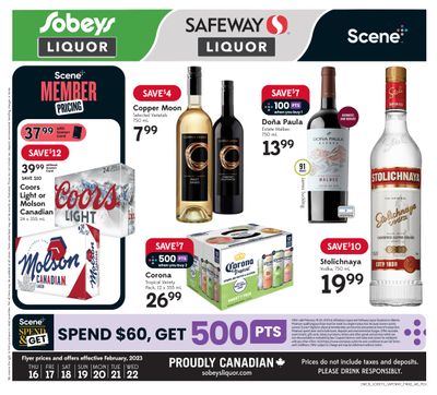 Sobeys/Safeway (AB) Liquor Flyer February 16 to 22