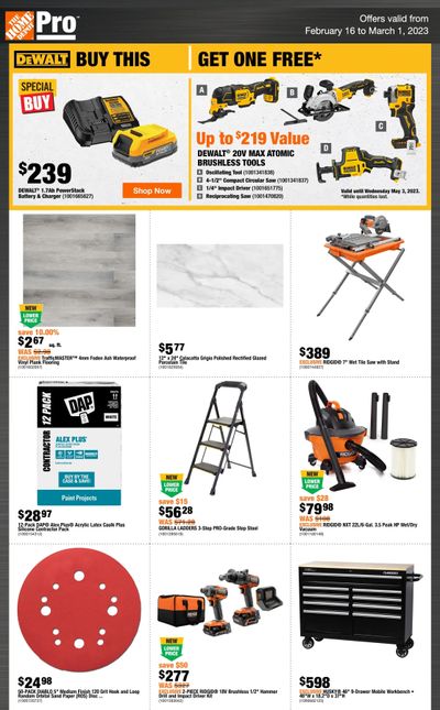 Home Depot Pro Flyer February 16 to March 1