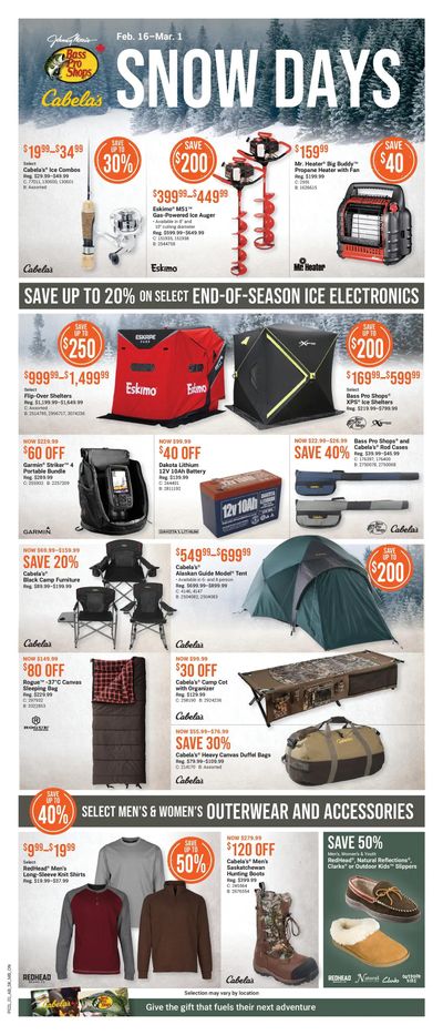 Cabela's Flyer February 16 to March 1