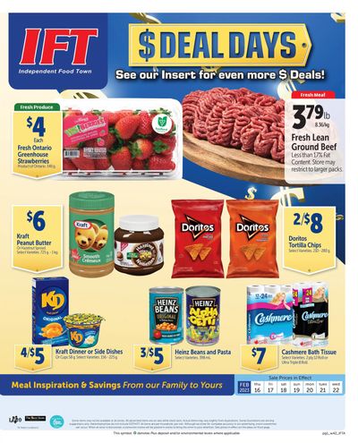 IFT Independent Food Town Flyer February 16 to 22