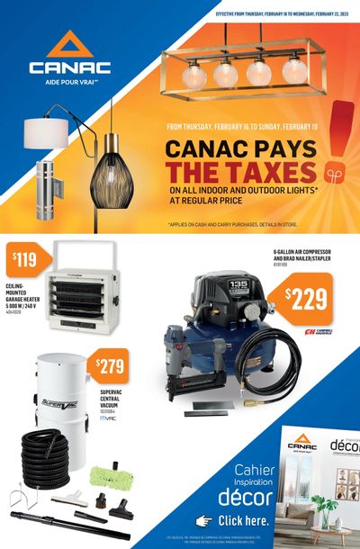 Canac Flyer February 16 to 22