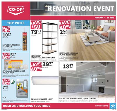Co-op (West) Home Centre Flyer February 16 to 22