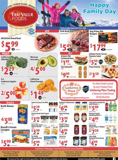 Tru Value Foods Flyer February 15 to 21
