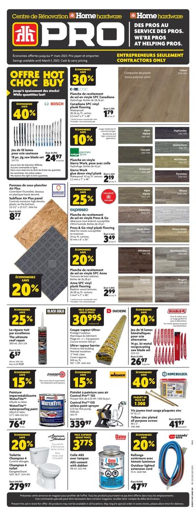 Home Hardware Building Centre (QC) PRO Flyer February 16 to March 1