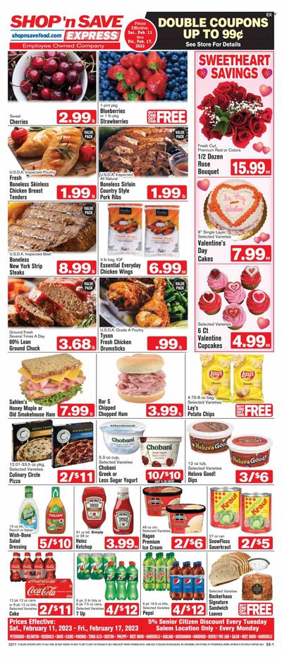 Shop ‘n Save Express (MD, PA, WV) Weekly Ad Flyer Specials February 11 to February 17, 2023