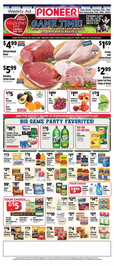 Pioneer Supermarkets (NJ, NY) Weekly Ad Flyer Specials February 12 to February 18, 2023