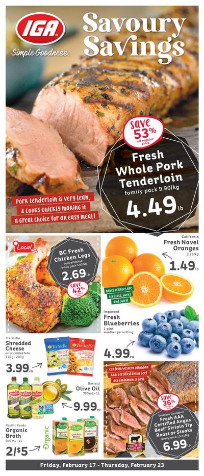 IGA Stores of BC Flyer February 17 to 23