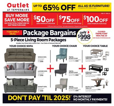 Outlet at Tepperman's Flyer February 17 to 23