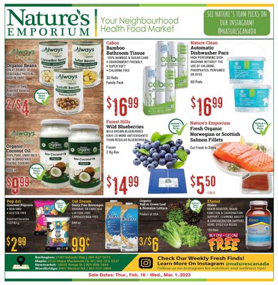 Nature's Emporium Bi-Weekly Flyer February 16 to March 1