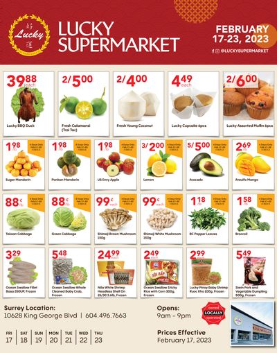 Lucky Supermarket (Surrey) Flyer February 17 to 23