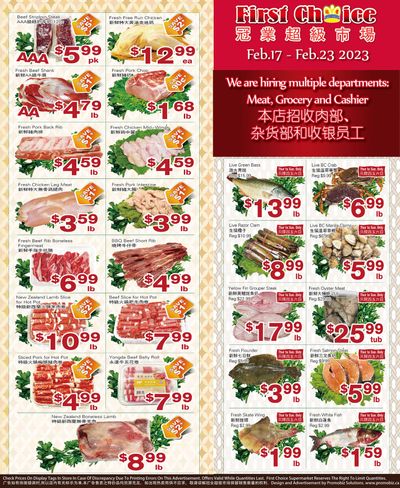 First Choice Supermarket Flyer February 17 to 23