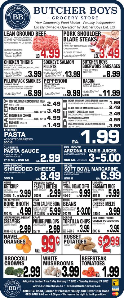 Butcher Boys Grocery Store Flyer February 17 to 23