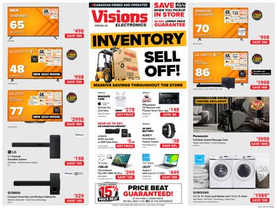 Visions Electronics Inventory Sell-Off Flyer February 17 to 23