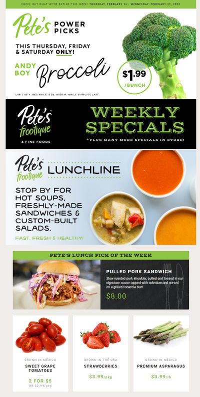 Pete's Fine Foods Flyer February 16 to 22