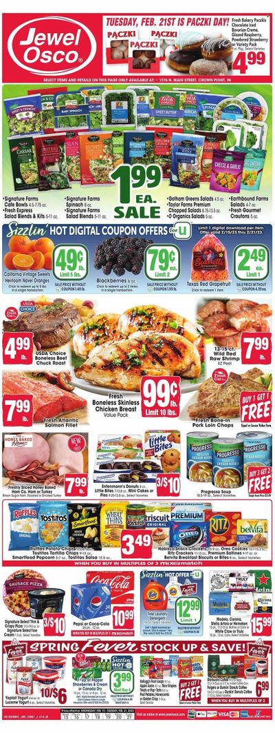 Jewel Osco (IN) Weekly Ad Flyer Specials February 15 to February 21, 2023