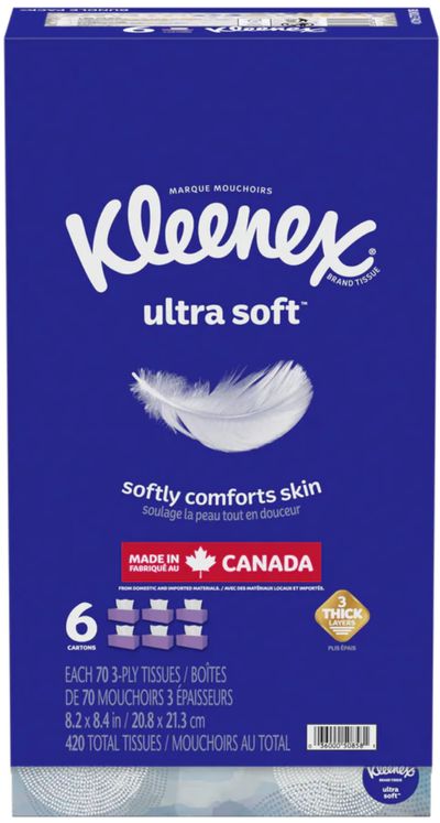 Staples Canada Sale: Save 50% off Kleenex Ultra Soft Tissues