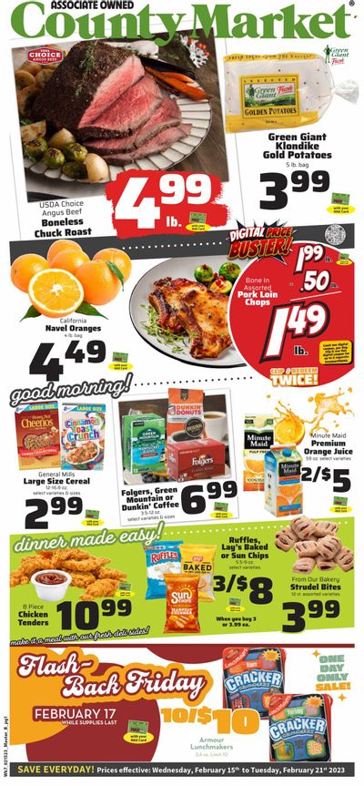 County Market (IL, IN, MO) Weekly Ad Flyer Specials February 15 to February 21, 2023