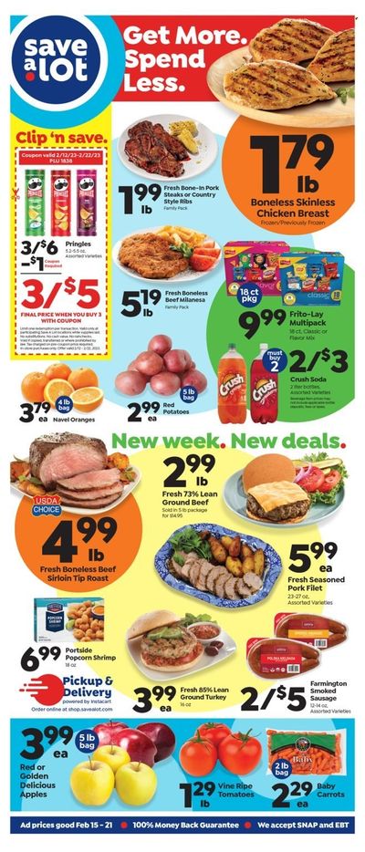 Save a Lot (TX) Weekly Ad Flyer Specials February 15 to February 21, 2023