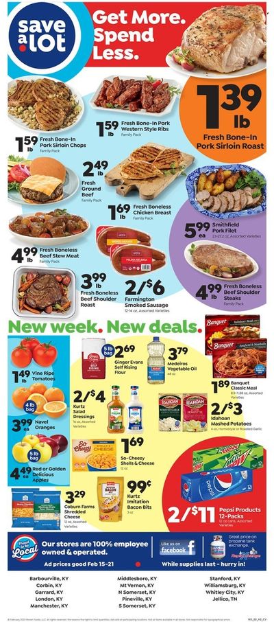 Save a Lot (KY) Weekly Ad Flyer Specials February 15 to February 21, 2023