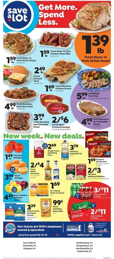 Save a Lot (KY) Weekly Ad Flyer Specials February 15 to February 21, 2023