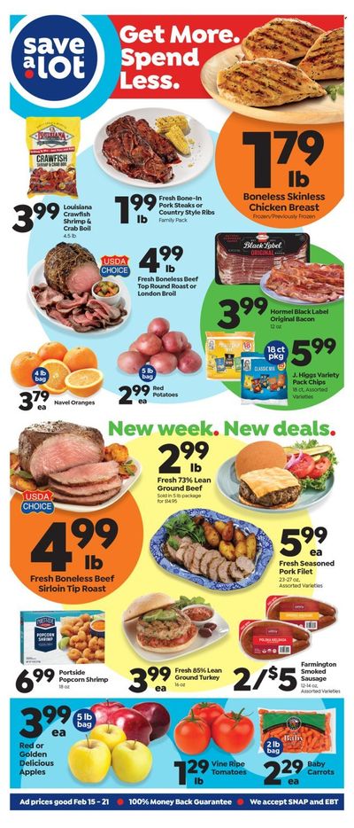Save a Lot (LA, MS) Weekly Ad Flyer Specials February 15 to February 21, 2023