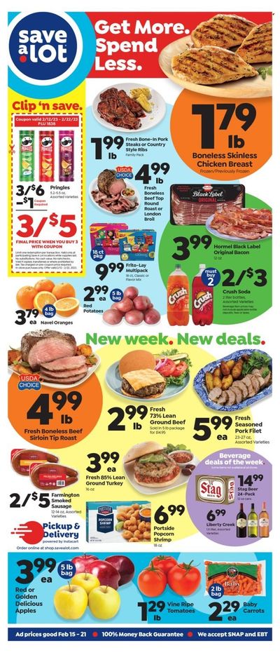 Save a Lot (IL) Weekly Ad Flyer Specials February 15 to February 21, 2023